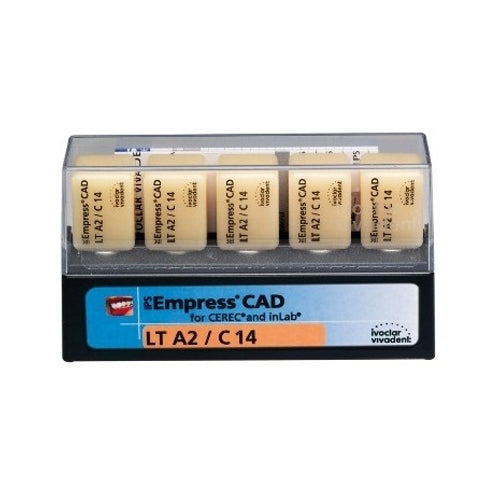 Ivoclar Vivadent 602568 IPS Empress CAD inLab CEREC Dental Blocks LT A2 C14 5/Pk Ivoclar Vivadent 602568 IPS Empress CAD inLab CEREC Dental Blocks LT A2 C14 5/Pk